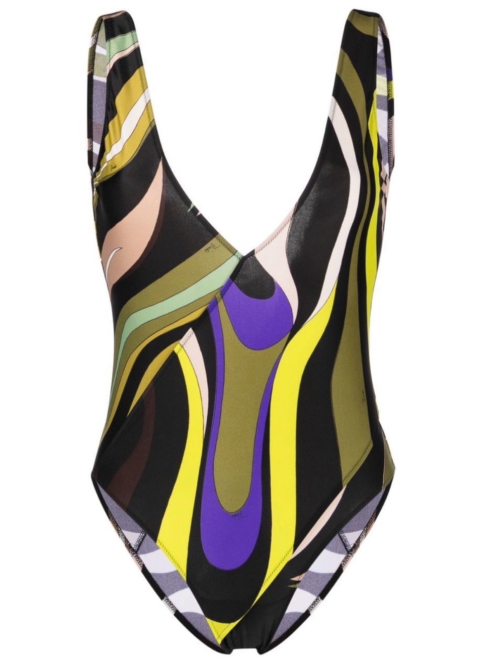 Emilio Pucci Bodysuit in Yellow, Blue, and Black